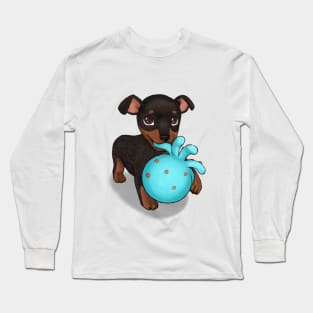 Miniature Doberman Pinscher Puppy Long Sleeve T-Shirt